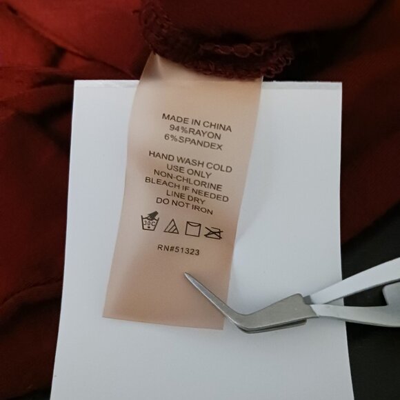 Vince Camuto Drape Front Open Cardigan Burgundy/Maroon Red Size 2X B2 - Picture 9 of 11